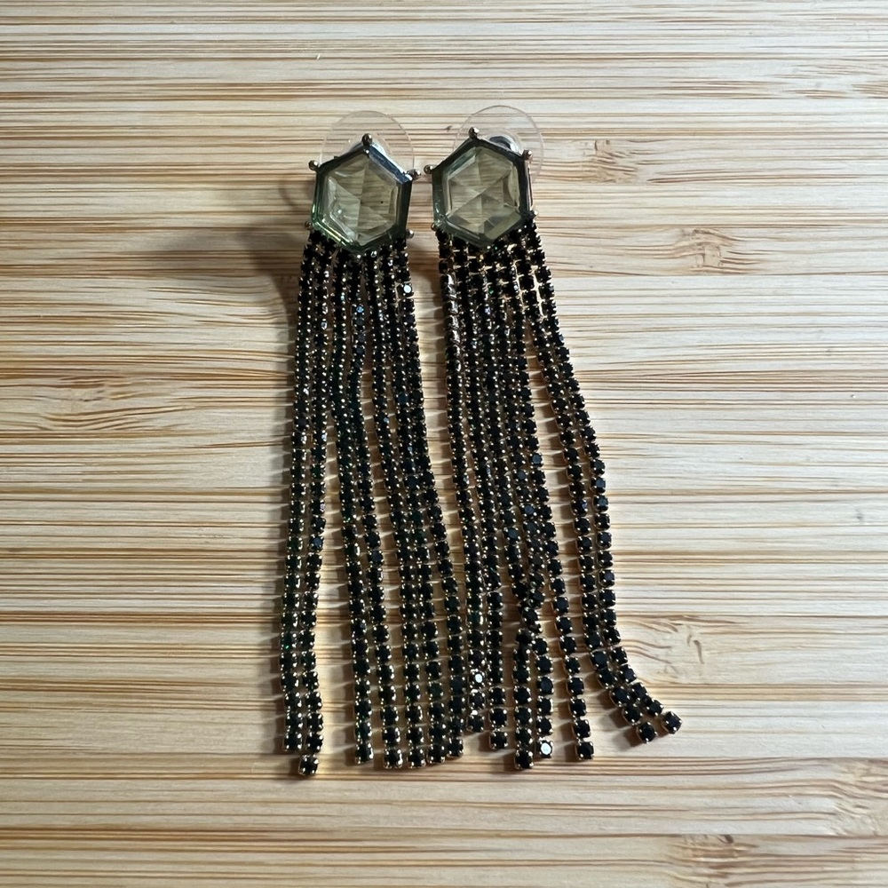 Green Dangle Earrings